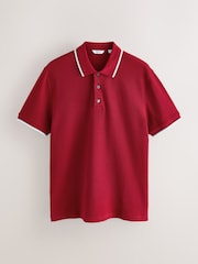 Rojo - Polos de manga corta con ribete - Imagen 5 de 7