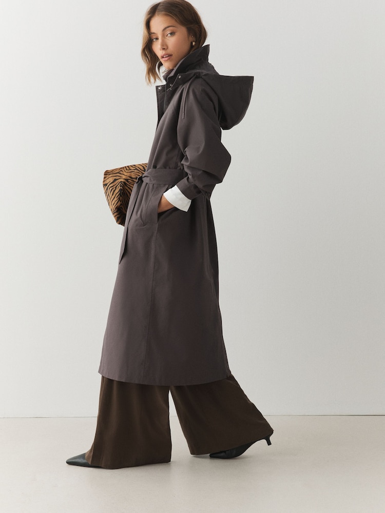 Mocha Brown Water Proof Trench Coat - Image 2 of 9 Mocha Brown Water Proof Trench Coat - Image 2 of 9