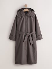 Mocha Brown Water Proof Trench Coat - Image 6 of 9