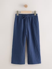 Navy/White Wide Leg Trousers 2 Pack (3-16yrs) - Image 3 of 6