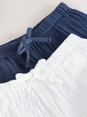 Navy/White Wide Leg Trousers 2 Pack (3-16yrs) - Image 5 of 6