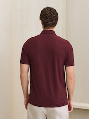 Brown Smart Jaquard Polo Shirt - Image 4 of 8