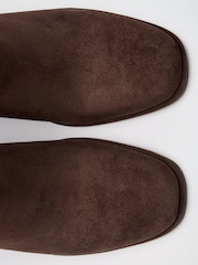 Lipsy Chocolate Brown Wide Fit Mid Block Heel Smart Ankle Boots - Image 6 of 7