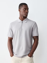 Red/Ice Grey/Navy - Polo texturé coupe classique - Image 2 de 10