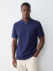 Red/Ice Grey/Navy - Polo texturé coupe classique - Image 4 de 10