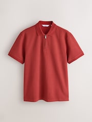 Red/Ice Grey/Navy - Polo texturé coupe classique - Image 7 de 10