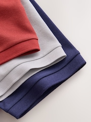 Red/Ice Grey/Navy - Polo texturé coupe classique - Image 9 de 10