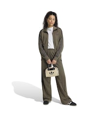 adidas Originals Khaki Green Firebird Loose Trousers - Image 3 of 6