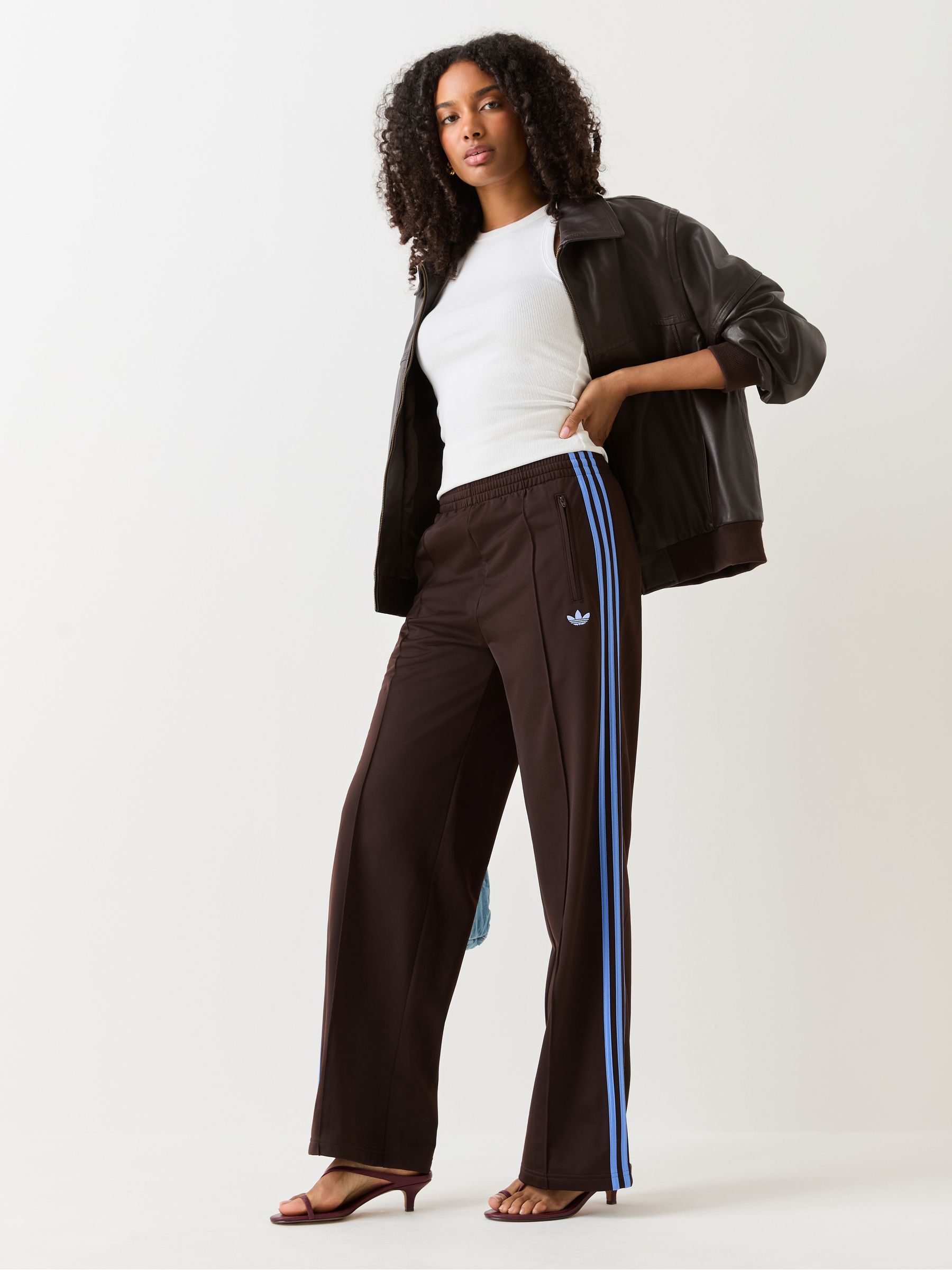 Buy adidas Originals Brown Firebird Loose Trousers from Next USA