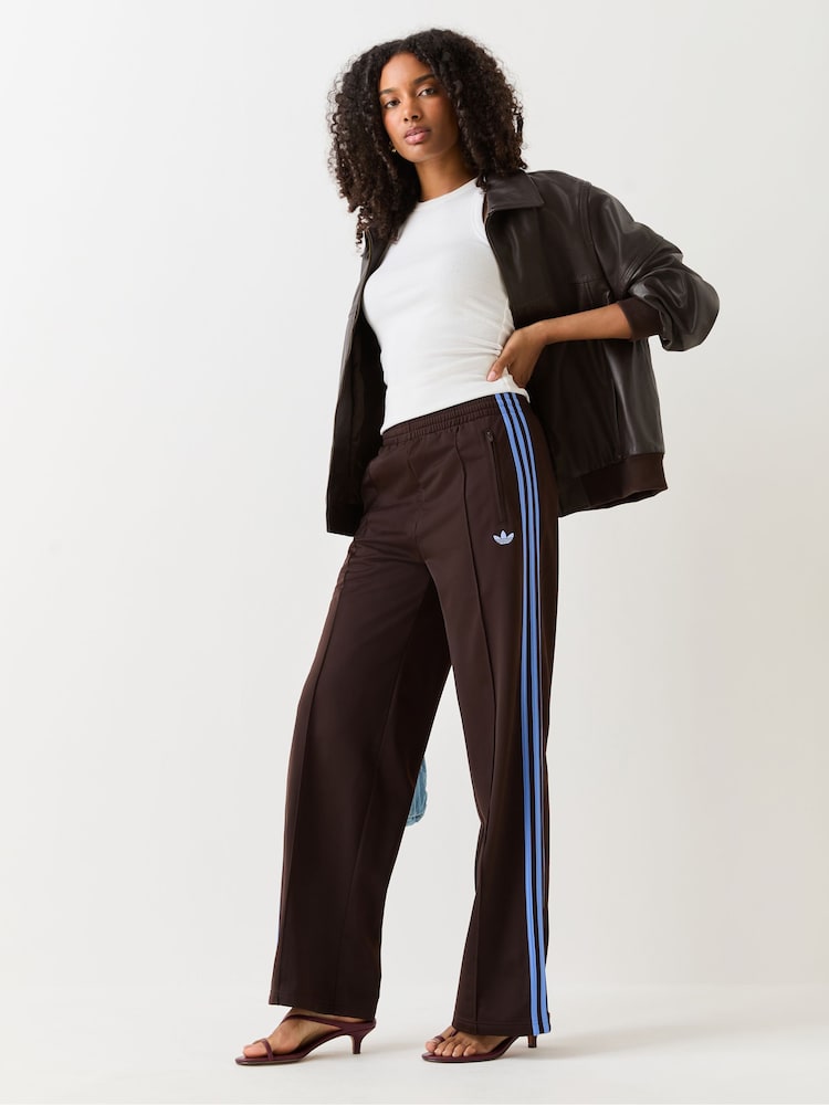 adidas Originals Brown Firebird Loose Trousers - Image 2 of 4