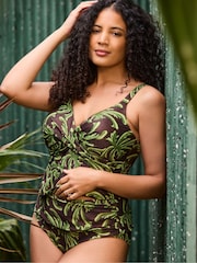 Live Unlimited Green Palm Print Tankini Bottoms - Image 5 of 7