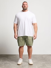BadRhino Big & Tall Green Washed Cargo Shorts - Image 2 of 4