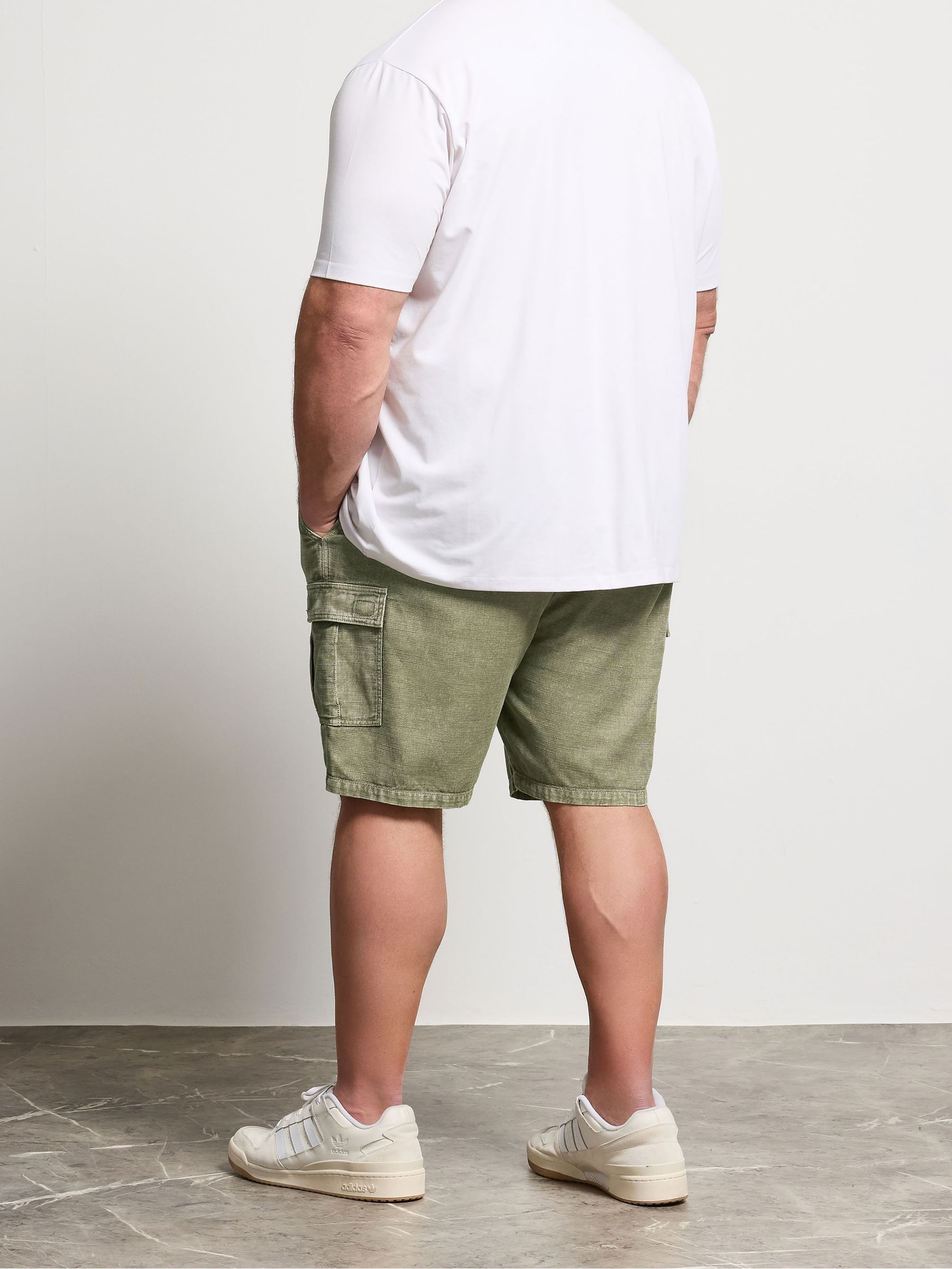 Buy BadRhino Big & Tall Green Washed Cargo Shorts from Next Belgium