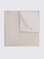 MOSS Champagne Silk Semi Plain Pocket Square - Image 1 of 2