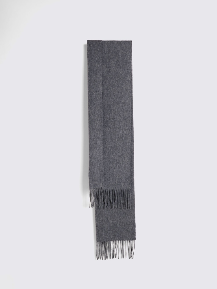 MOSS Grey Melange Cashmere Blend Scarf - Image 1 of 2