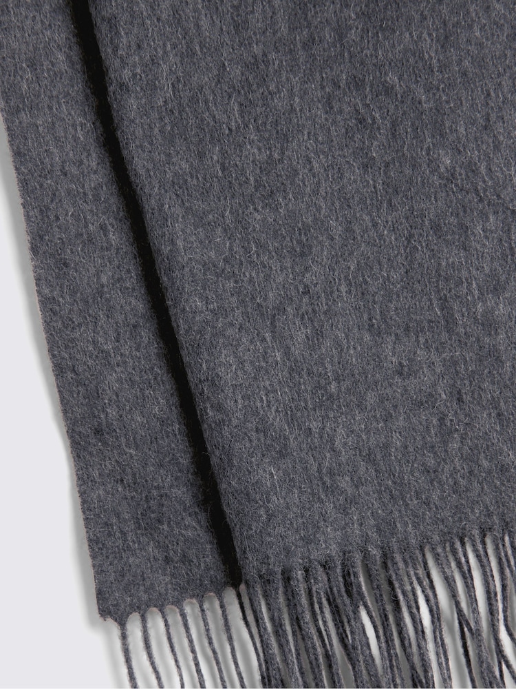 MOSS Grey Melange Cashmere Blend Scarf - Image 2 of 2