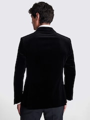 MOSS Black Tailored Fit Velvet Jacket - Image 3 of 5