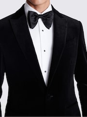 MOSS Black Tailored Fit Velvet Jacket - Image 4 of 5