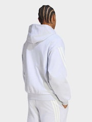 adidas Grey Kit 3-Stripes Hoodie - Image 2 of 6