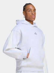 adidas Grey Kit 3-Stripes Hoodie - Image 4 of 6