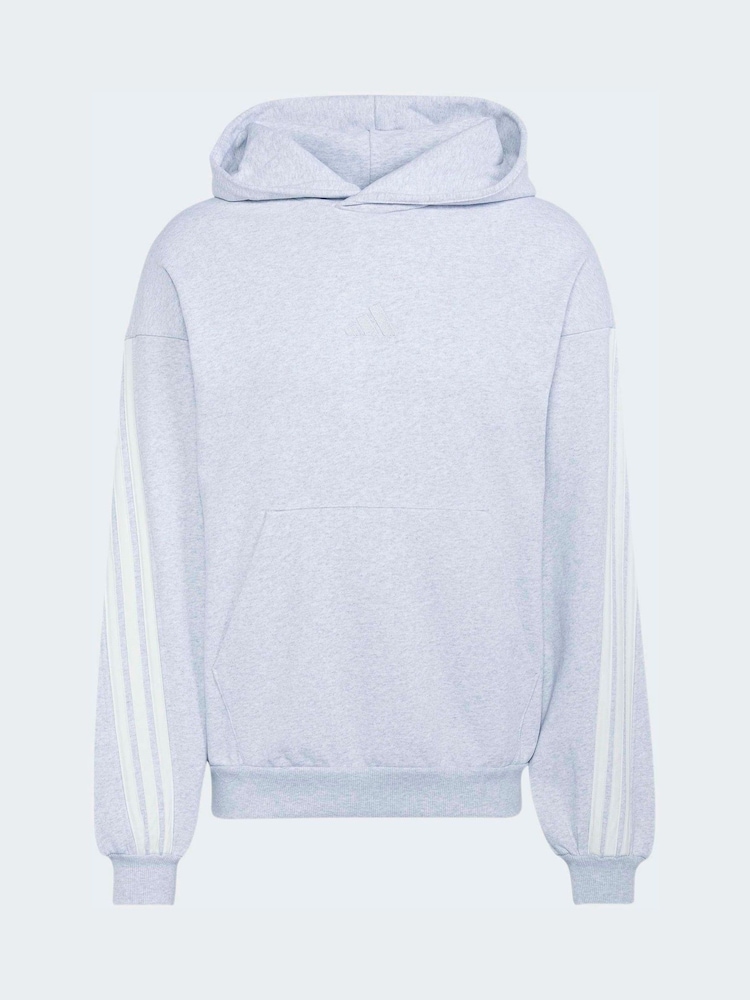 adidas Grey Kit 3-Stripes Hoodie - Image 5 of 5 adidas Grey Kit 3-Stripes Hoodie - Image 5 of 5