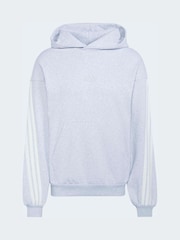 adidas Grey Kit 3-Stripes Hoodie - Image 6 of 6