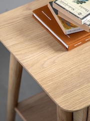 Gallery Home Natural Temara Oak 1 Drawer Bedside Table - Image 3 of 8