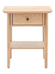 Gallery Home Natural Temara Oak 1 Drawer Bedside Table - Image 8 of 8
