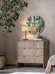 Gallery Home Grey Nova Mango Wood 3 Drawer Chest - Image 1 of 8