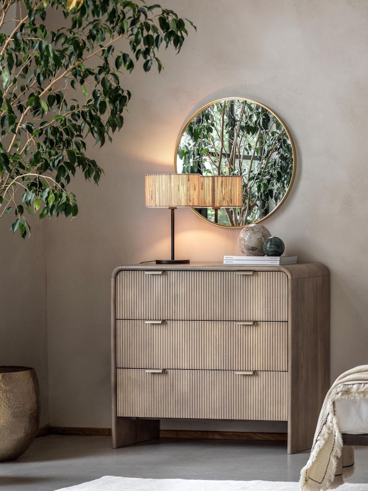 Gallery Home Grey Nova Mango Wood 3 Drawer Chest - Image 1 of 8 Gallery Home Grey Nova Mango Wood 3 Drawer Chest - Image 1 of 8