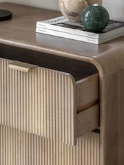 Gallery Home Grey Nova Mango Wood 3 Drawer Chest - Image 2 of 8