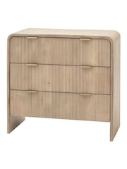 Gallery Home Grey Nova Mango Wood 3 Drawer Chest - Image 7 of 8