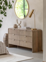 Gallery Home Grey Nova Mango Wood 6 Drawer Chest - Image 1 of 8