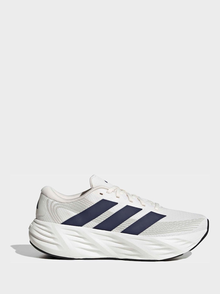 adidas White/Blue Galaxy 8 Running Trainers - Image 2 of 10