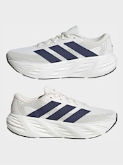 adidas White/Blue Galaxy 8 Running Trainers - Image 3 of 10