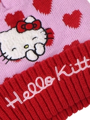 Peers Hardy Pink Hello Kitty Marvel Hat, Scarf & Gloves Set 3 Piece - Image 3 of 5