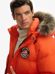 Superdry Orange Everest Longline Baffled Parka - Image 5 of 7