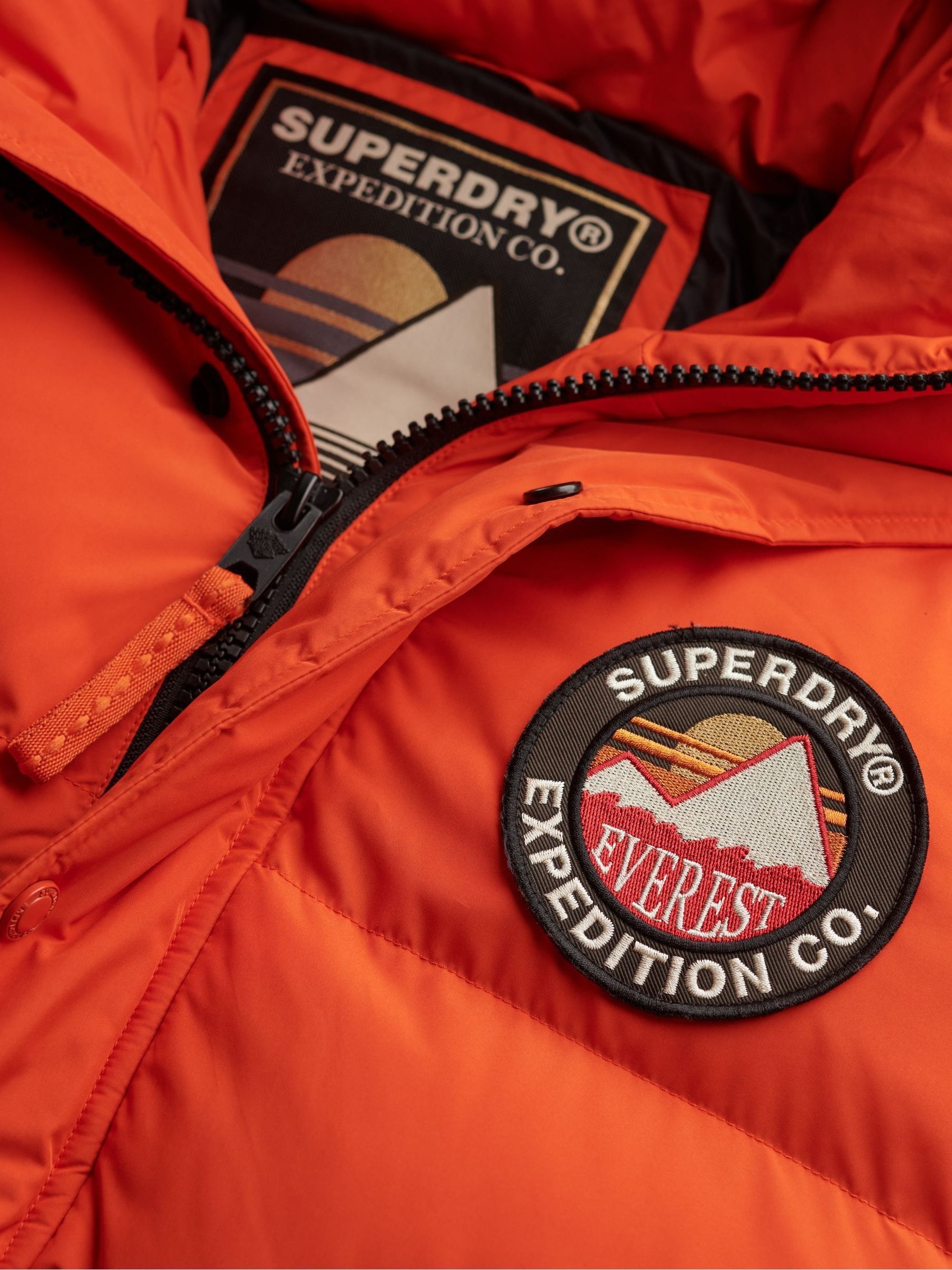 Buy Superdry Orange Everest Longline Baffled Parka from Next USA