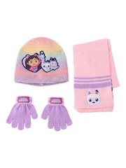 Peers Hardy Rose Pink Gabby's Dollhouse Marvel Hat, Scarf & Gloves Set 3 Piece - Image 1 of 5