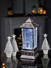 Premier Decorations Ltd 27.5cm BO Antique Silver Lantern Dogs Water Spinne - Image 1 of 3