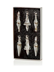 Premier Decorations Ltd 60mm 8pc Glass Drop Hanging Dec Boxed - Image 1 of 1