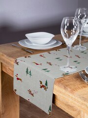 Premier Decorations Ltd 2m Christmas Dog Table Runner - Image 1 of 2