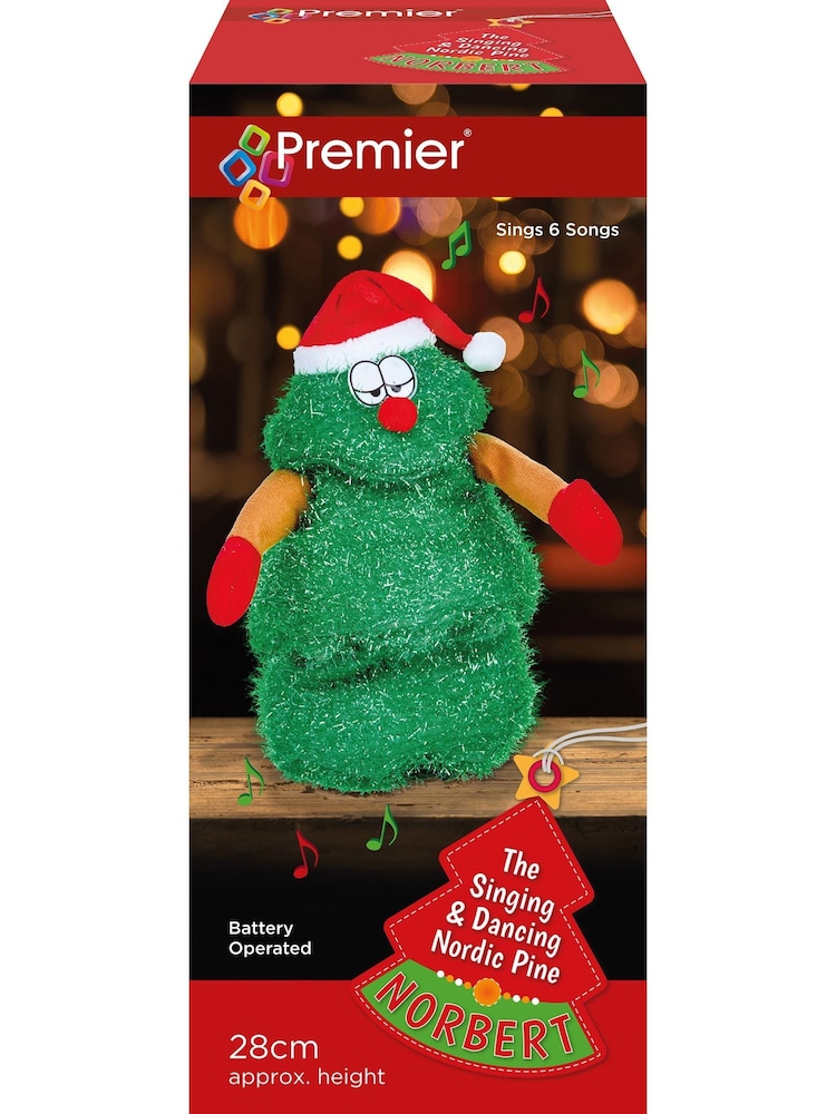 Premier Decorations Ltd 28cm BO Singing Norbert Tree with Try Me - Image 2 of 3