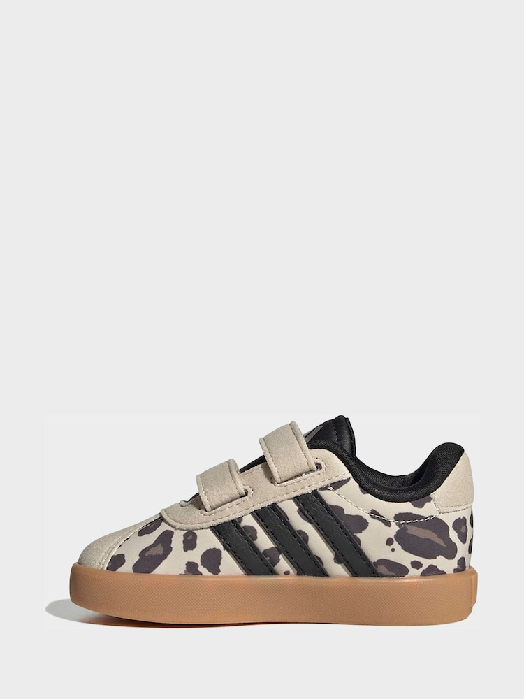 adidas Brown Animal VL Court Infant Trainers - Image 2 of 8 adidas Brown Animal VL Court Infant Trainers - Image 2 of 8