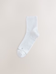 White Active Cushioned Sports Mid Trainer Socks 4 Pack - Image 3 of 7