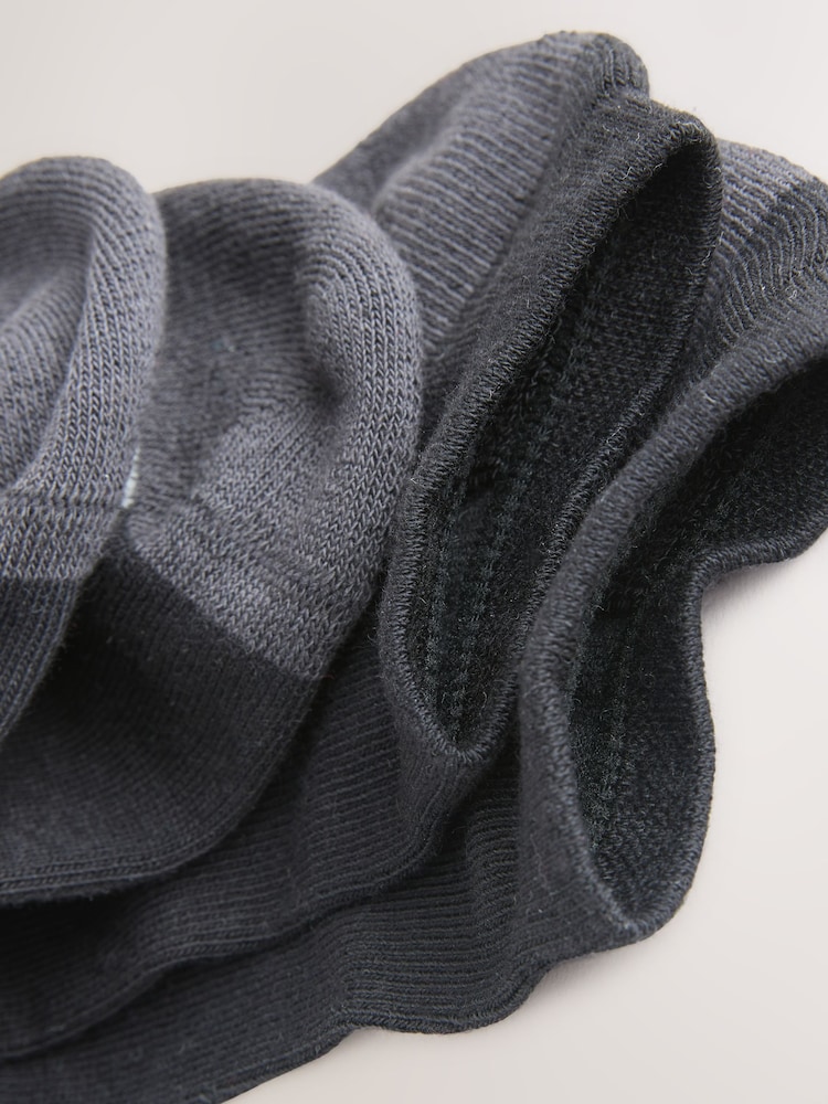 Black/Grey 10 Pack Cushioned Trainers Socks - Image 13 of 13