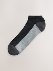 Black/Grey 10 Pack Cushioned Trainers Socks - Image 8 of 13