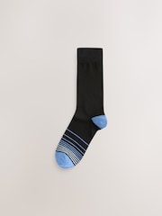 Black Colour Ombre 12 Pack Cotton Rich Socks - Image 11 of 15