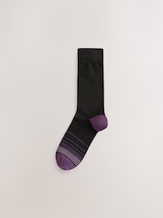Black Colour Ombre 12 Pack Cotton Rich Socks - Image 13 of 15