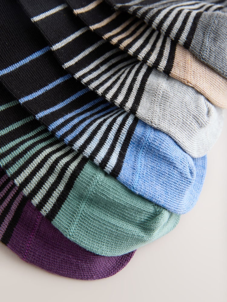 Black Colour Ombre 12 Pack Cotton Rich Socks - Image 15 of 15 Black Colour Ombre 12 Pack Cotton Rich Socks - Image 15 of 15